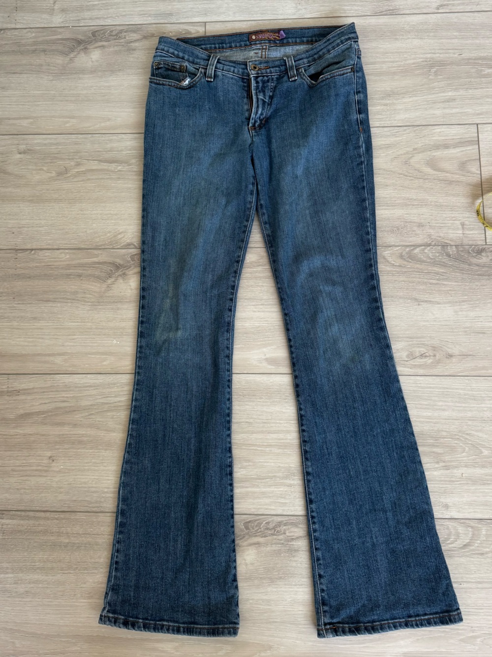 Volcom Bootcut Blue Jeans with Purple Logo Tab